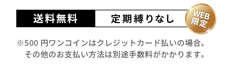 送料無料　定期縛りなし（WEB限定）※※クレジットカード払いの場合。お支払い方法により別途手数料がかかります。