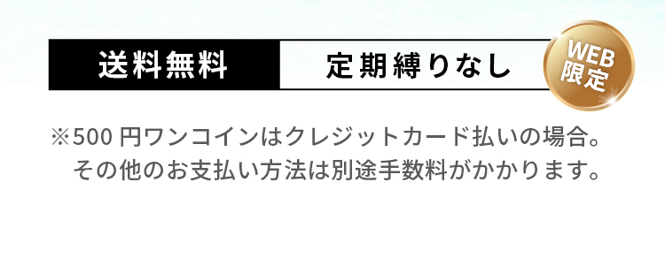 送料無料 定期縛りなし（WEB限定）※クレジットカード払いの場合。お支払い方法により別途手数料がかかります。